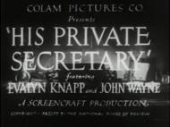 His Private Secretary